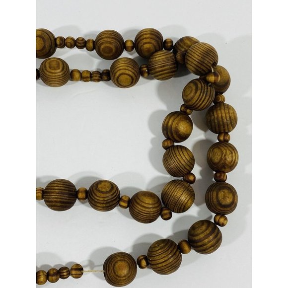 Vintage Wooden Wall Wood Bead Rosary Catholic Crucifix Cross Prayers Christian - Picture 8 of 10